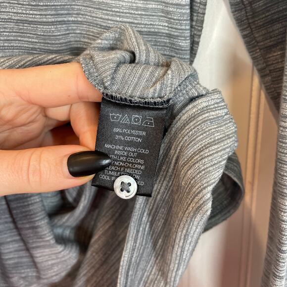 Zachary Prell Men’s Gray Shadow Striped Long Sleeve Henley Shirt Size L - Picture 4 of 6